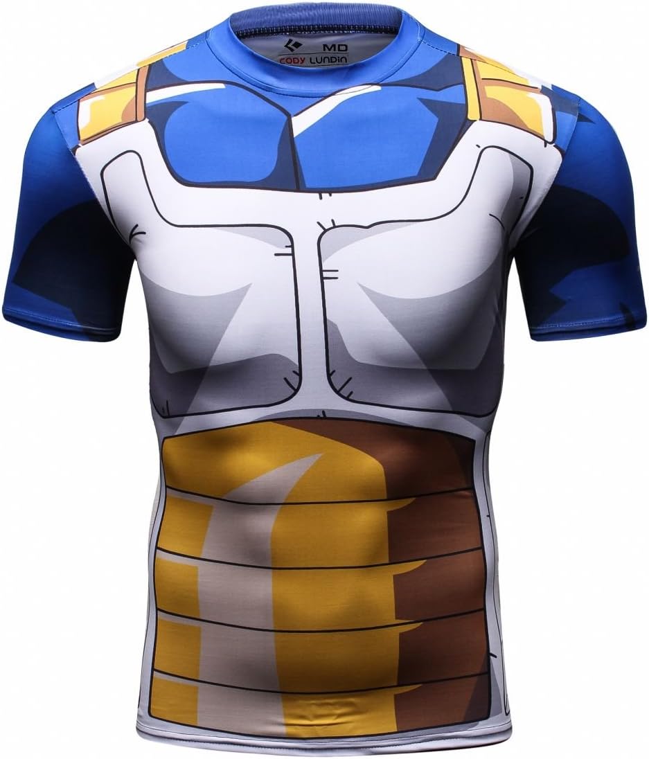 Man's Print Man Steel Quick-Drying Sport Compression T-Shirt Exercise Top