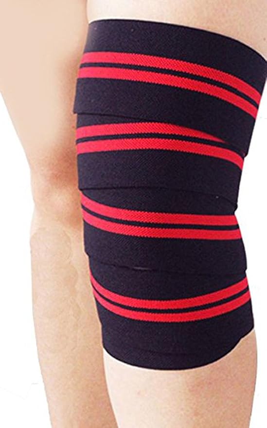 DODOING Kniebandage [2er Set mit Klettverschluss] Knee Wraps 175cm