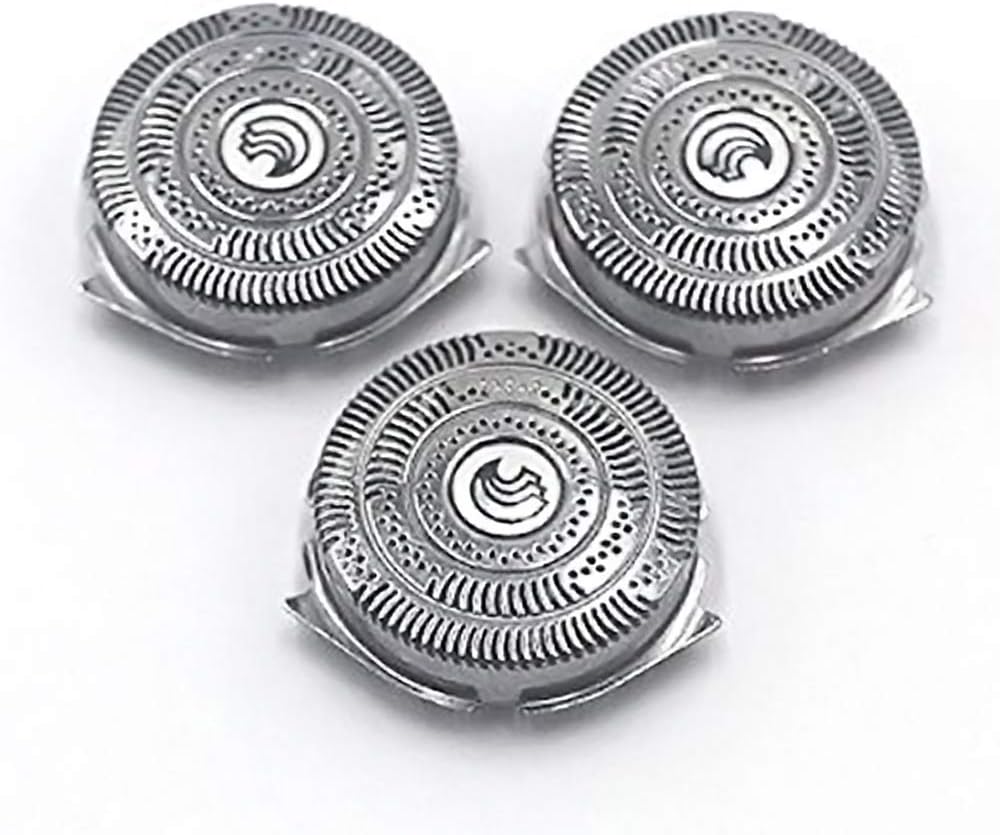 Shaver Head Replacement Blades fit for Shave HQ9 (3 Pack) Electric Shaver, Universal Replacement Rotary Heads, Cleaning Brush
