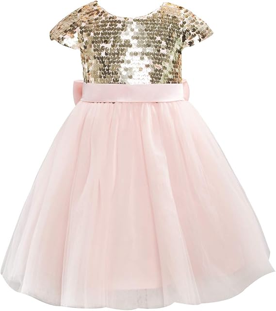 pink tulle flower girl dress