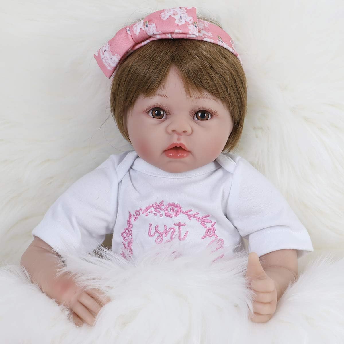 Ena Reborn Baby Doll Realistic Silicone Vinyl Baby 21 Inch Weighted Soft Body Lifelike Doll Gift Set For Ages 3