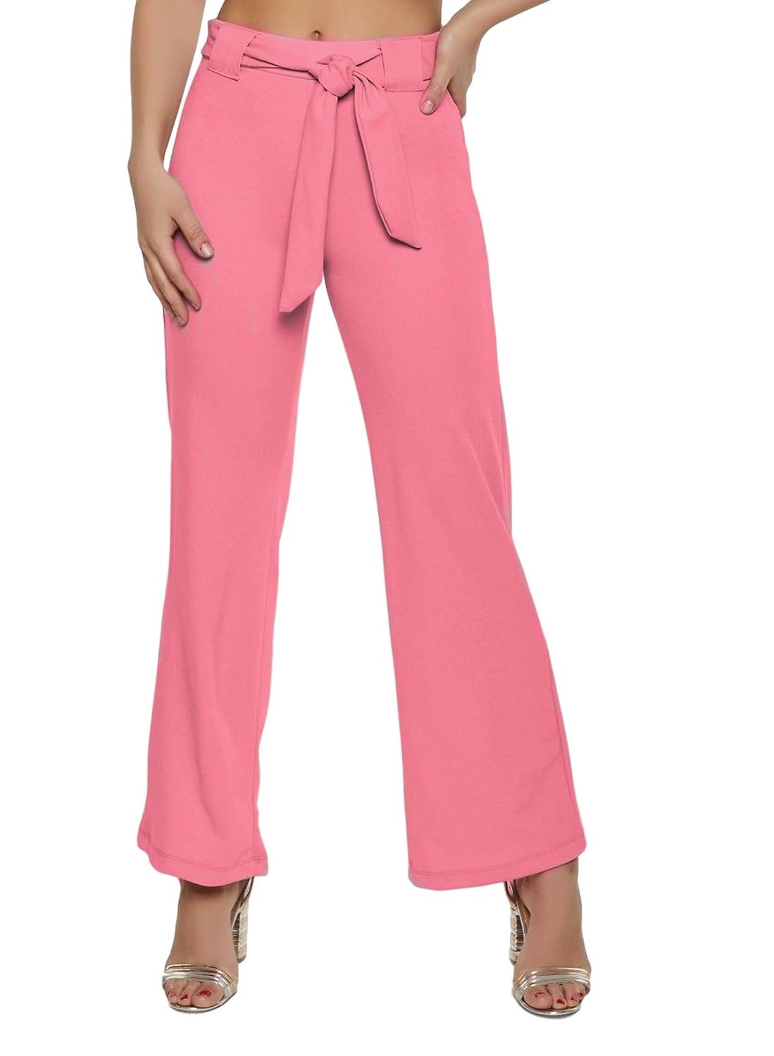 hot pink trouser pants