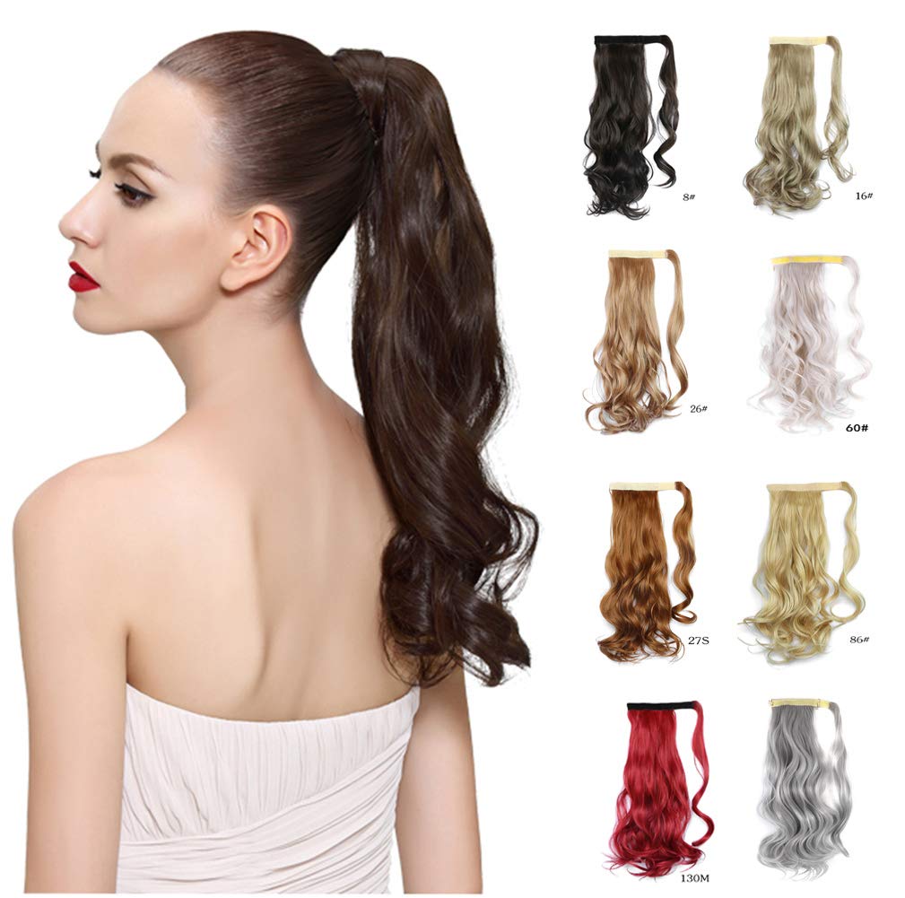 Amazon Com Seamless Wrap Around Fake Ponytail Extension