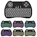 (Upgraded Version) Aerb 2.4GHz Colorful Backlit Mini Wireless Keyboard with Mouse Touchpad Rechargeable Combos for PC, Pad, Google Android TV Box and More