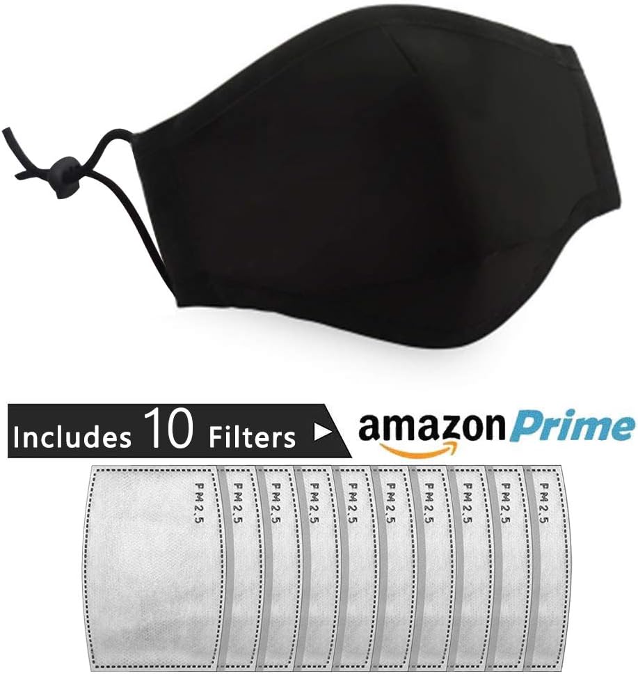 PM2.5 Màsk – Cotton, Washable, Reusable Cloth Màsk Include Màsk Filter Replacement Set– Protection from Dust, Pollen, Pet Dander, Other Airborne Irritants (1pcs+10pcs)