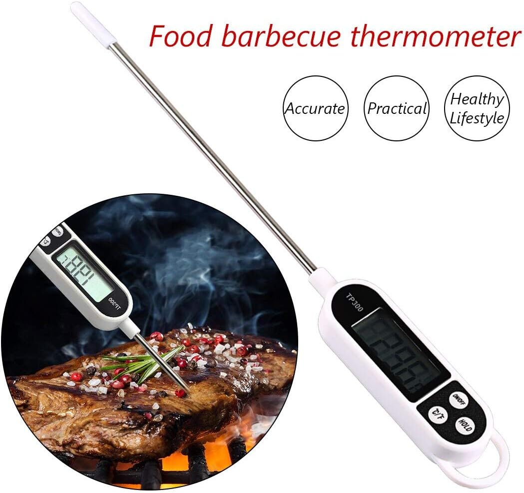 Temperature Gauges - Tp300 Digital Food Thermometer Oven Bbq Cooking Meat Milk Water Measure Probe Barbecue - Indoor Temperature Smoker Smokers Trucks Gauges Automotive Cars
