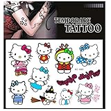 SYZ Beauty Waterproof Temporary Tattoos Lovely Hello Kitty Tattoos