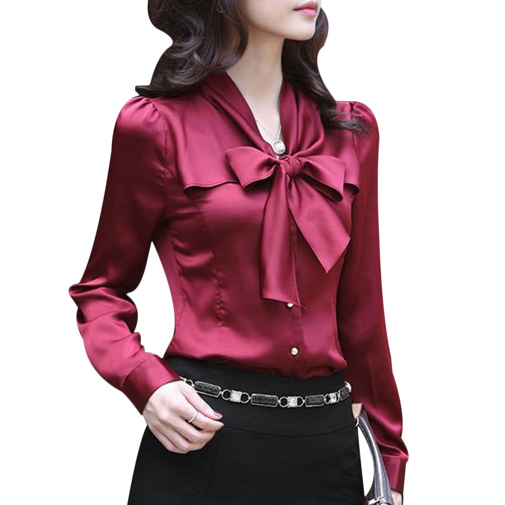 satin blouse office
