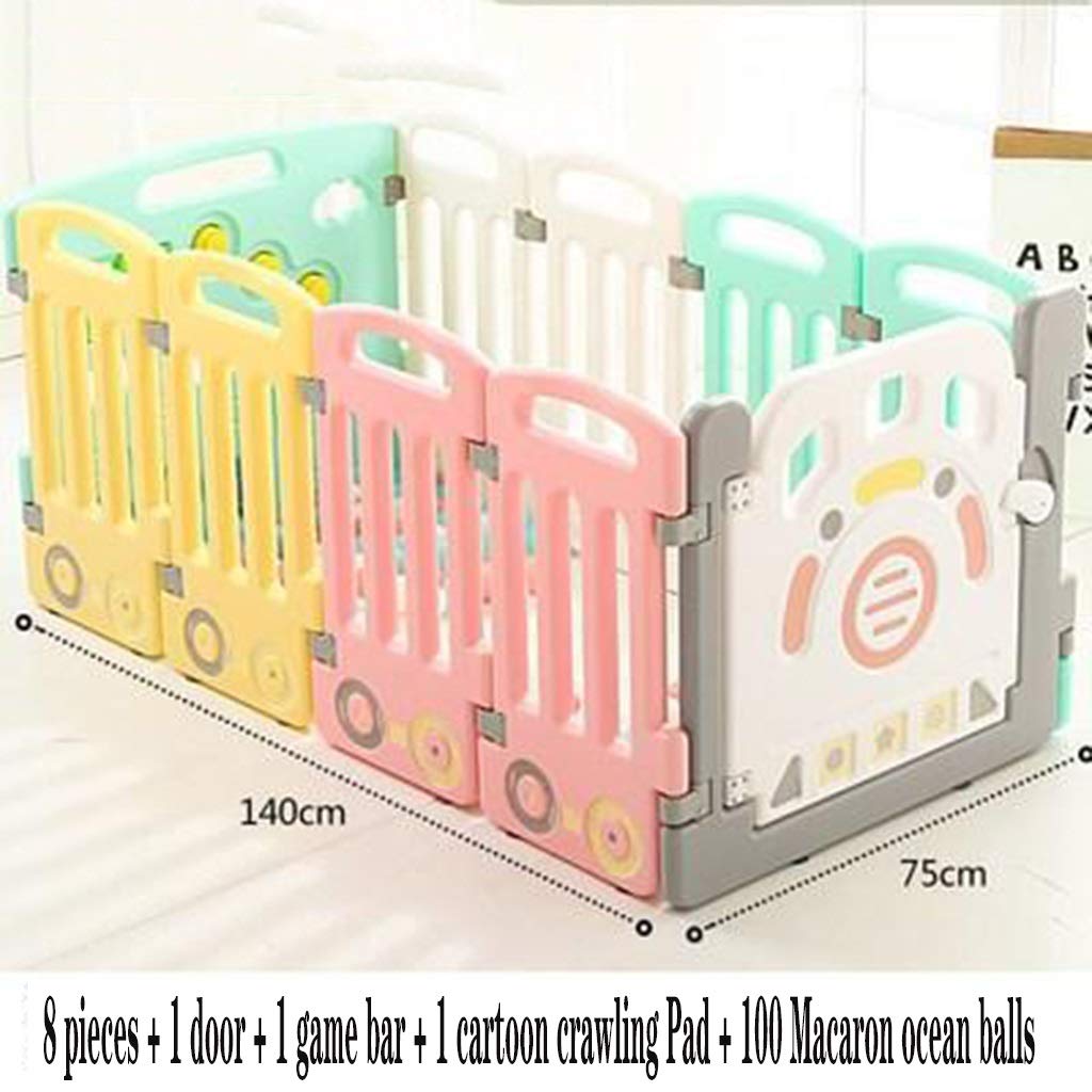 baby crawling fence