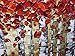 V-inspire Paintings, 20x40 Inch Modern Abstract Painting Red Birch Tree Oil Hand Painting 3D Hand-Painted On Canvas Abstract Artwork Art Wood Inside Framed Hanging Wall Decoration