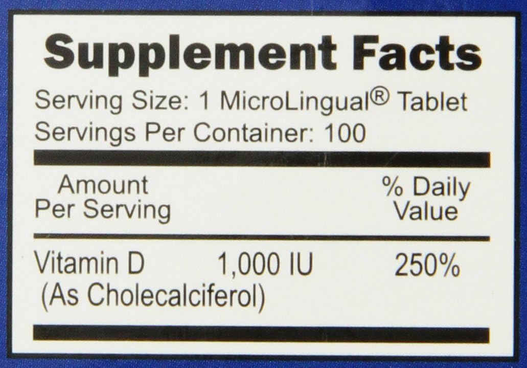 Superior Source Vitamin D3 [1000] IU Sublingual Tablets - Vitamin D Supplement Quick Dissolve Melts - 100 Count, White ('076635908509): Health & Personal Care