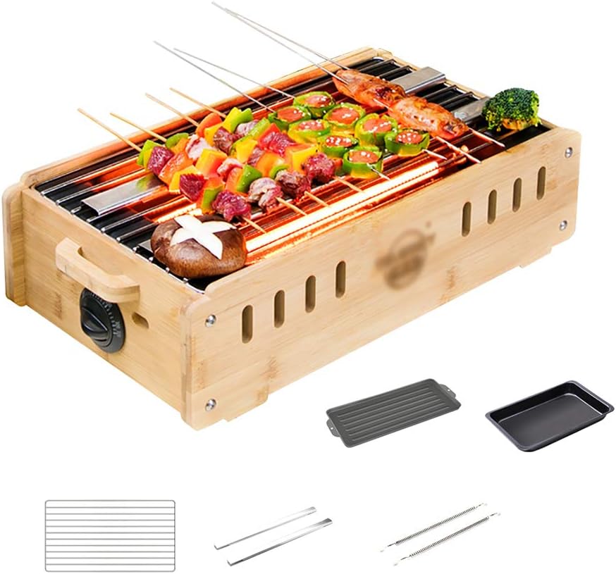 Review Electric and Charcoal Dualuse Grill, Easy to Clean, Overheating