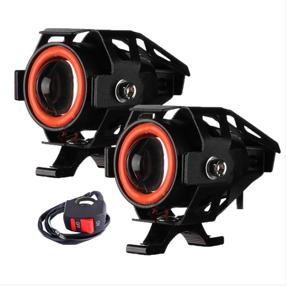 WDWX Led Motorcycle Headlight Mini U7 Spotlight Angel Bulbs 125w Lamp Headlight Motorcycle Scooter Motorbike Lights 12v Led Fog Light