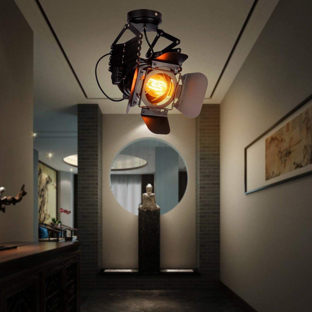 ZOUQILAI Viento Industrial Riel LED Proyector Personalidad Retr aacute