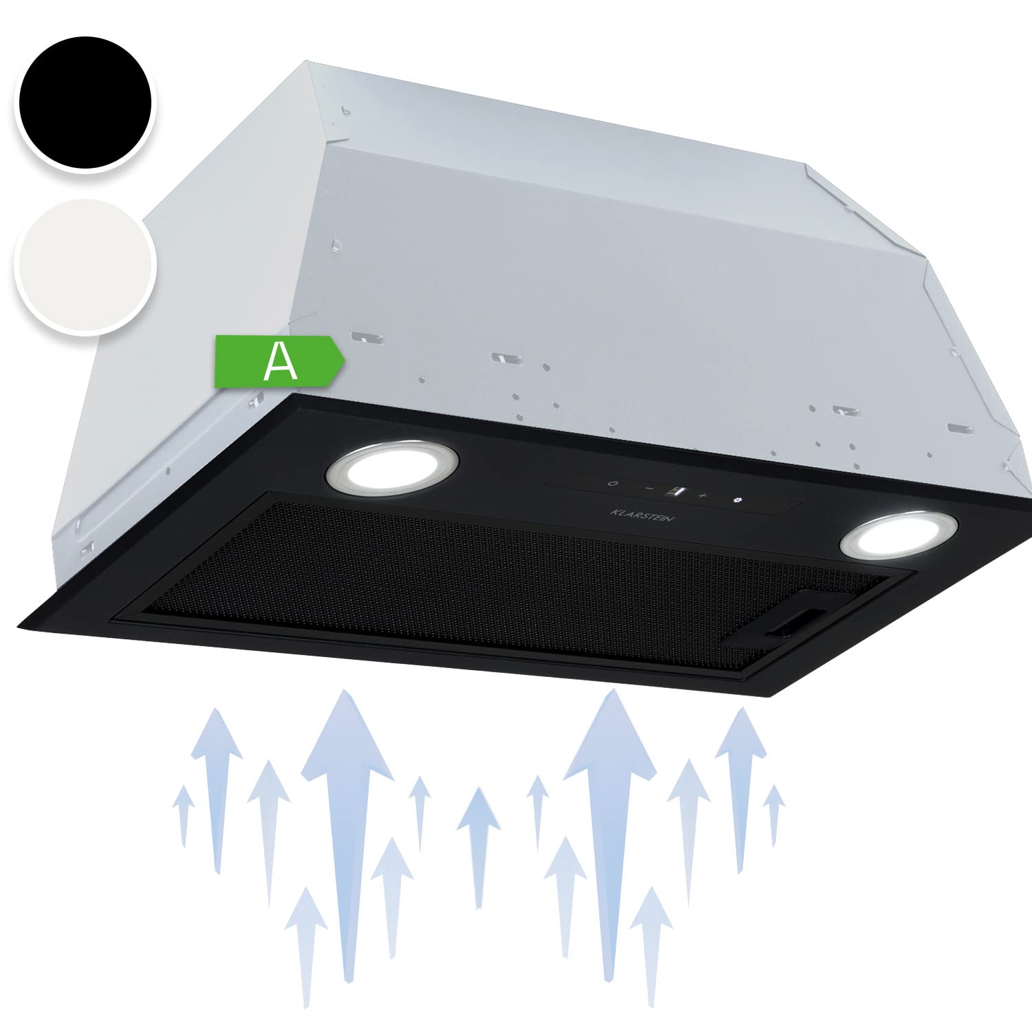 Klarstein-Campana-Extractora-Empotrable-l-Bajo-Consumo-200W-Extraccion-600mh-525cm-Ancho-l-Campanas-Extractoras