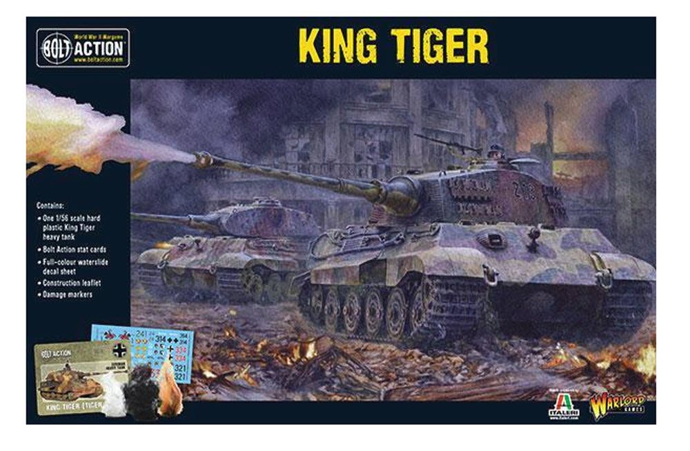 Bolt Action King Tiger Tank 1:56 WWII Military Wargaming Plastic Model Kit