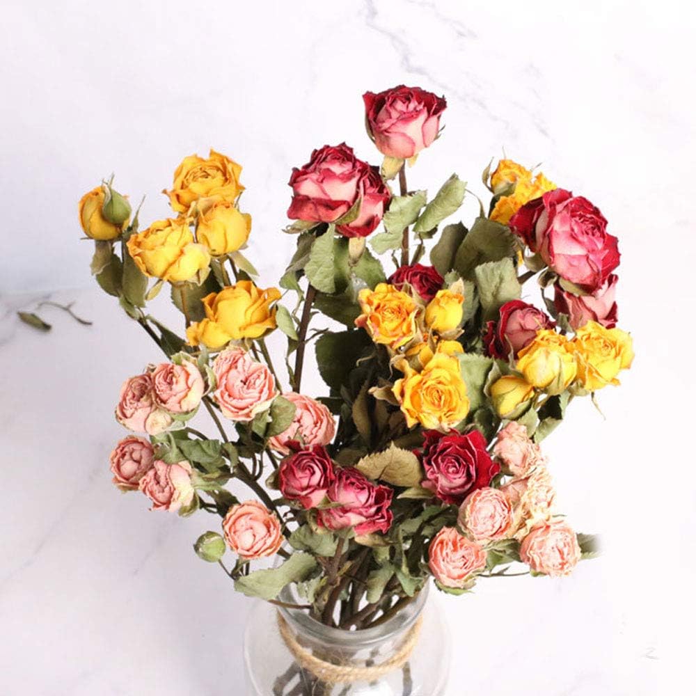 Home Décor Real Freshly Harvested Dry Rose Flower Bunch DIY Crafts Gift