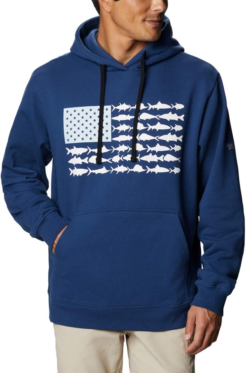 Columbia men's pfg fish flag hoodie Clearance