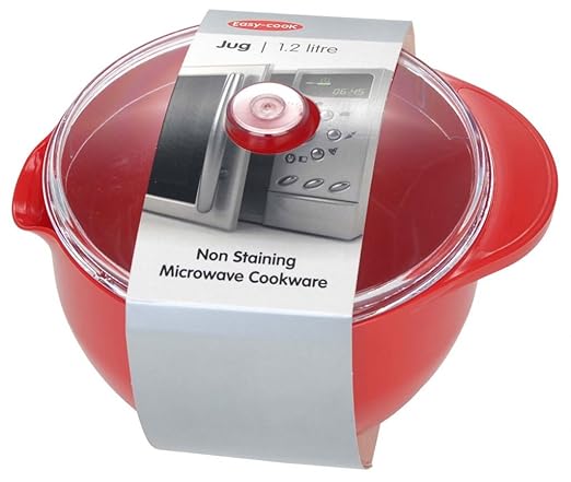 Easy Cook - Jarra y tapa para microondas (1,2 L), color rojo ...