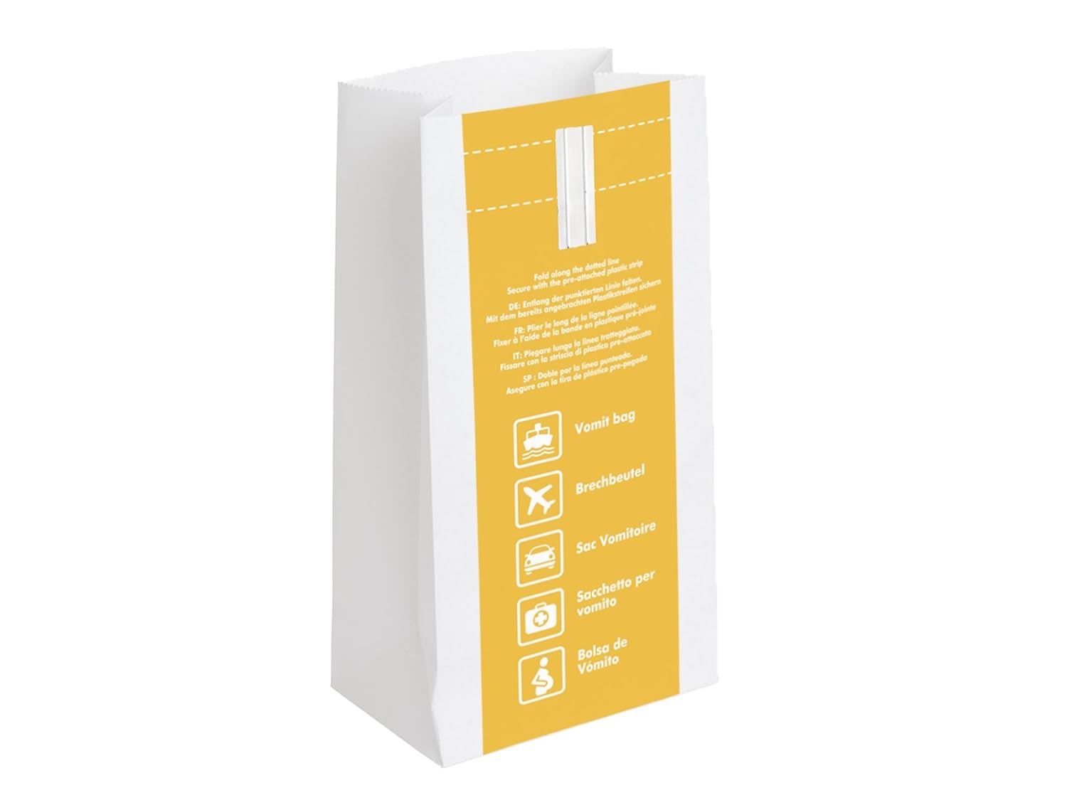 Oqard Disposable Sick Bags, Sealable Paper Vomit Bag with Plastic Lining, Great for Travel First Aid Kits - Image 5