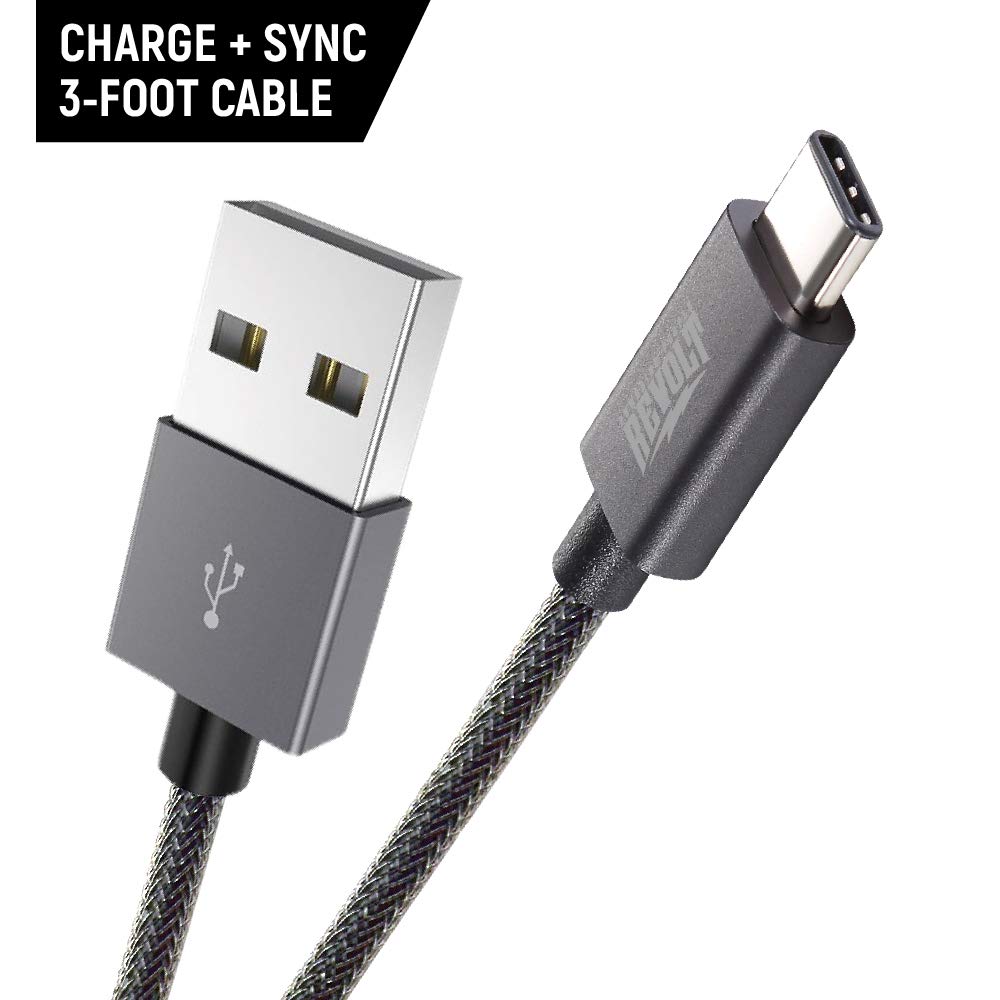 Revolt USB Type-C Duracord Charger Data Sync Cable