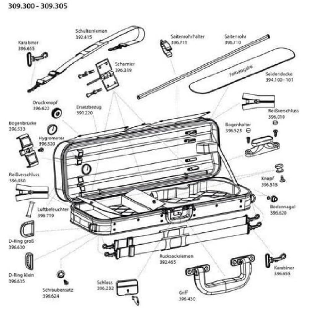 GEWA Replacement Rug for Liuteria Atlanta Violin Case Red