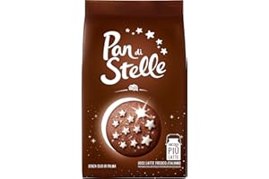 Mulino Bianco Pan di Stelle 12.35oz (350g) – Authentic Italian Cocoa Cookies with Chocolate and Sugar Stars – Perfect Snack or Coffee Companion – Made with Natural Ingredients