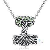 Tree of Life Urn Necklaces for Ashes Sterling Silver Celtic Knot Moon Tree of Life Cremation Jewelry for Ashes Memory Jewelry for Women Men