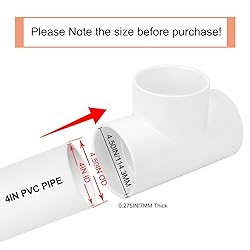 3 Way 4" PVC Tee Pipe Fittings Adapter