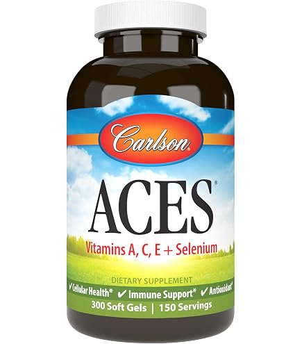 l carnitine zinc vitamin c & e selenium Carlson Aces + Zn 120 Softgels Made in the USA in GMP Zinc 30Mg with Copper, Selenium