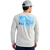 HUK Mens Kc Scott Pocket Tee, Comfortable Performance Fishing Long Sleeve T-Shirt with Chest Pocket