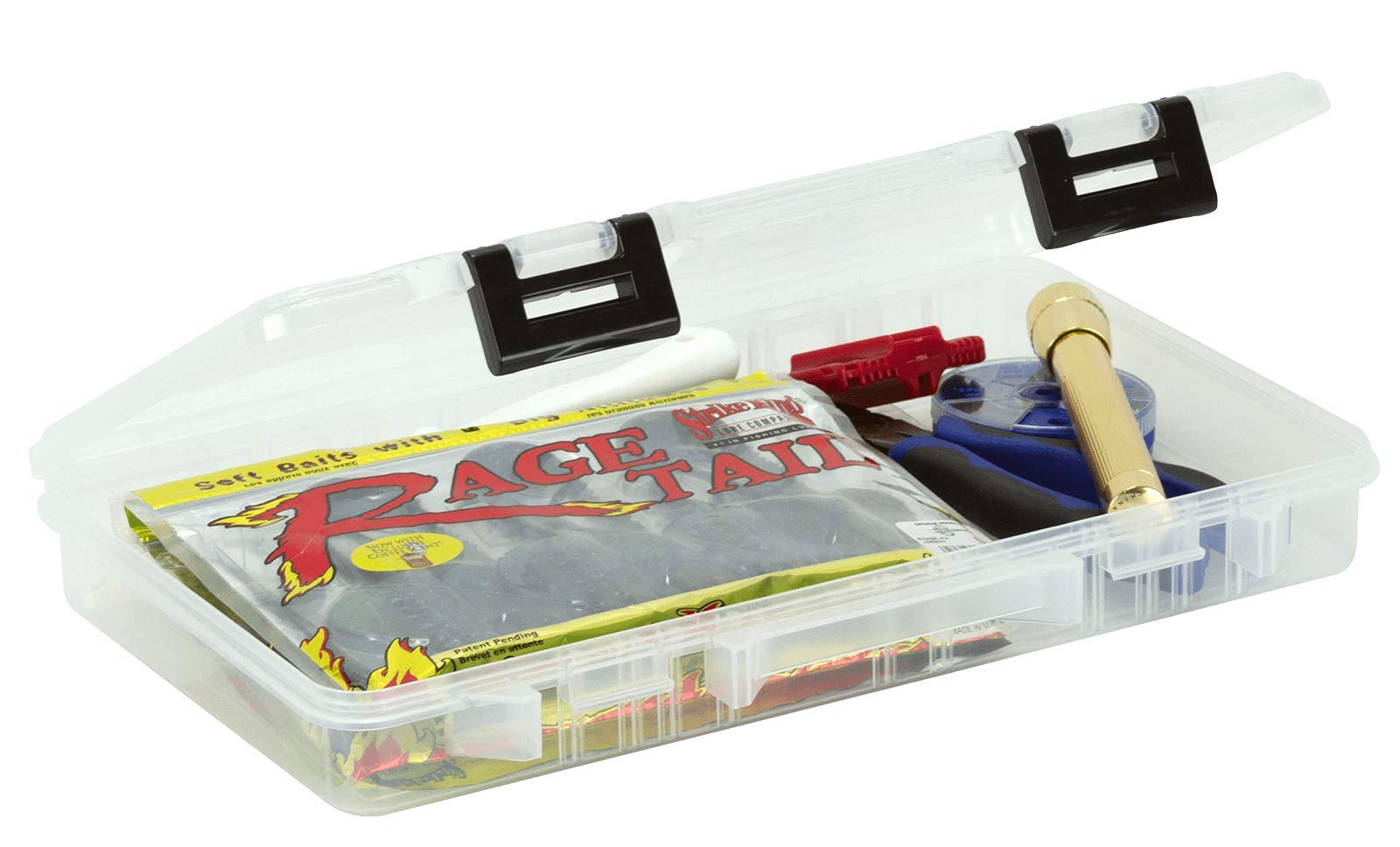 PLANO Open-Compartment 3700 StowAway,Fishing tackle box, Plastic Box, Plastic Storage Organizer Box w Removable Dividers, Tackle Tray for Crankbaits, Softbaits and hooks, fishing equipment