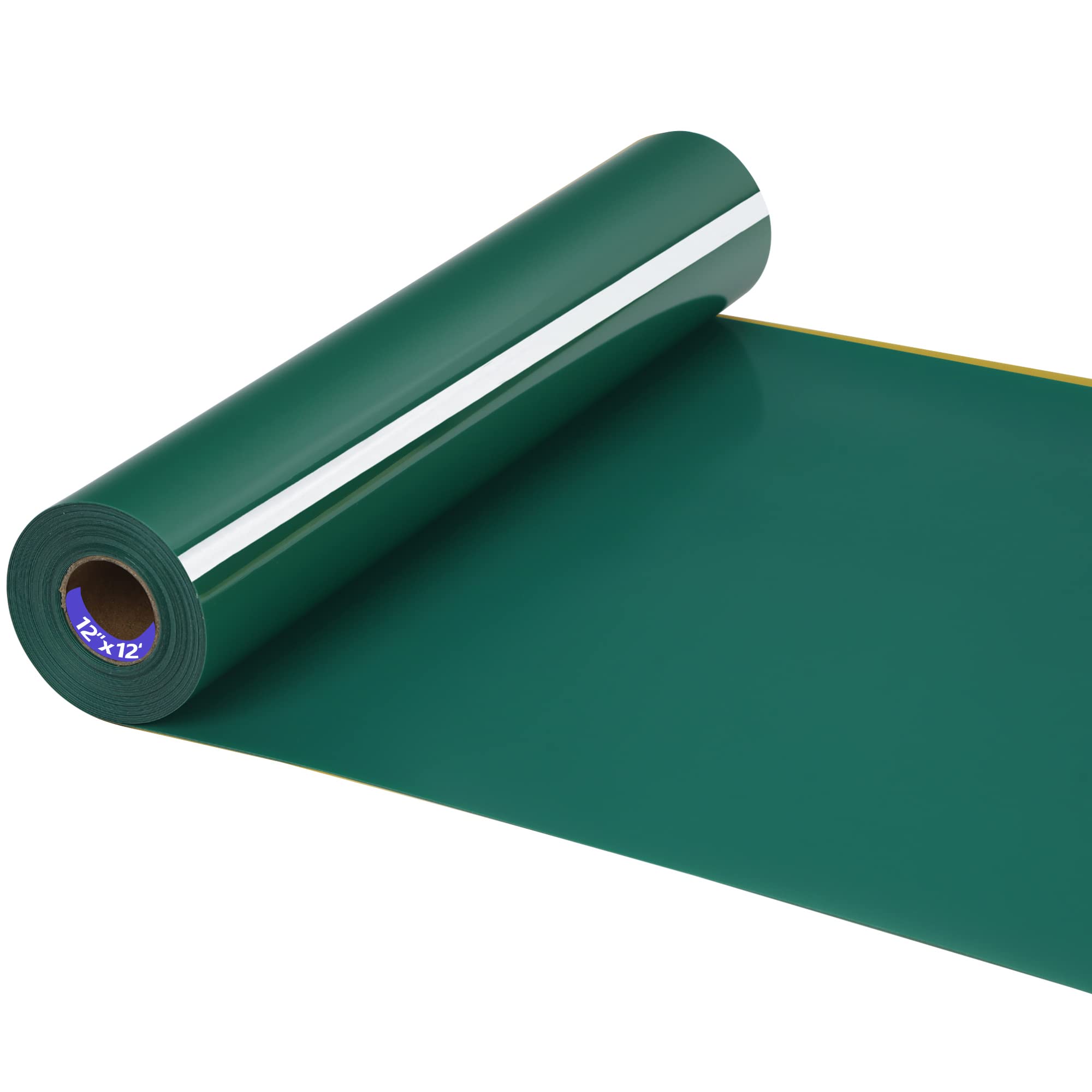 Photo 1 of HTV Iron on Vinyl 12Inch by 12ft Roll Heat Transfer Vinyl for T-Shirt HTV Vinyl Rolls for All Cutter Machine - Easy to Cut & Weed for Heat Transfer Design (12ft, Green)
