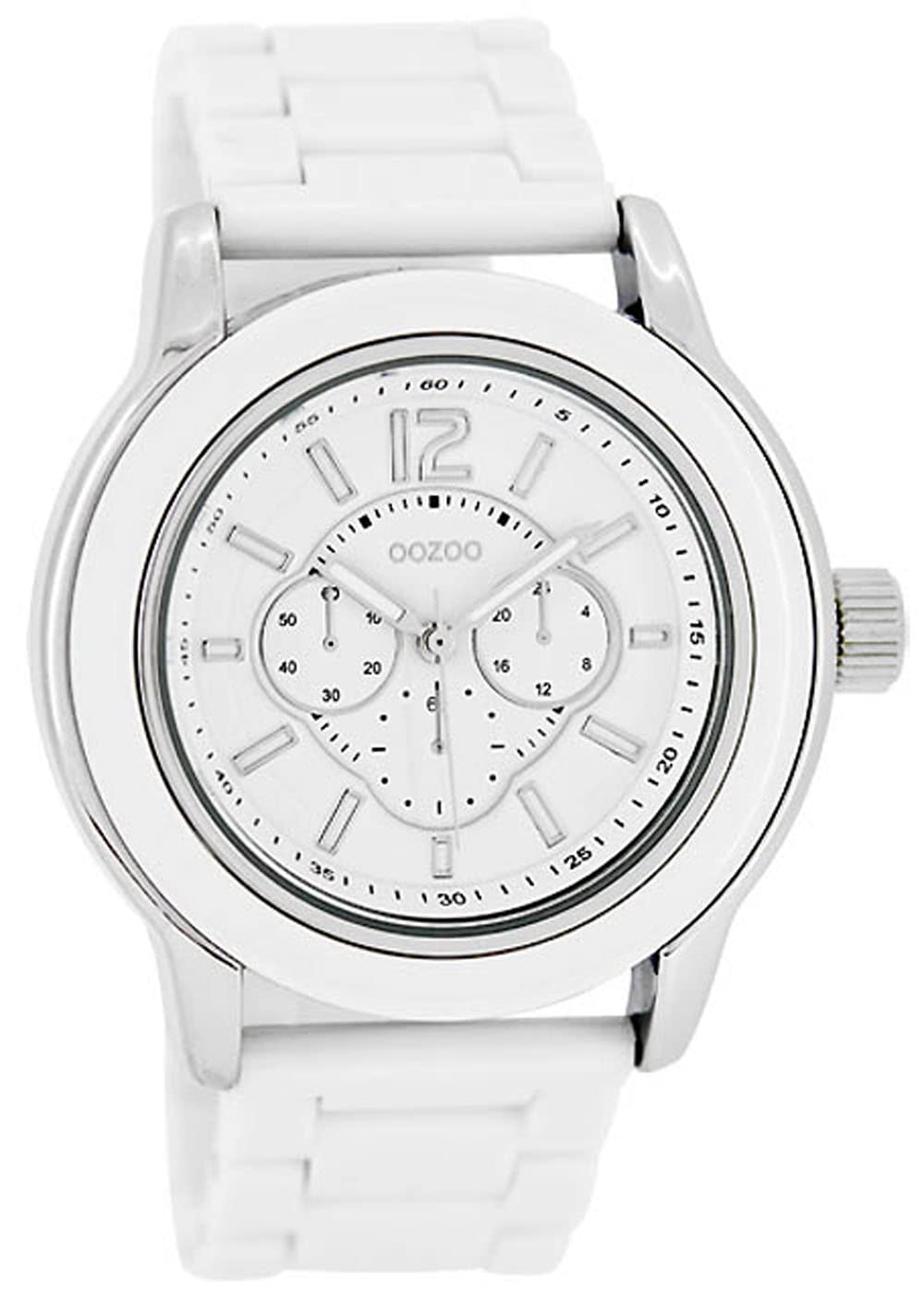 Oozoo Watch with Plastic Strap Special Item Dispenser Sale Remaining Stock Outlet at Reduced Price Variant 1, C4940 - White / White