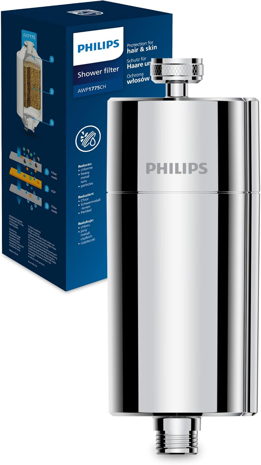 Philips In-Line Shower Filter Chlorine Reduction Up to 99 Percent