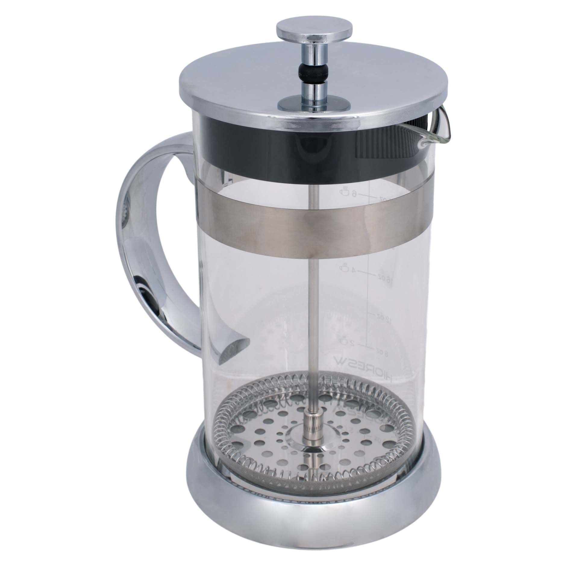 Photo 1 of Elanze Designs Stainless Steel 1 Liter Glass French Press Coffee and Loose Leaf Tea Maker