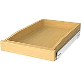 Wooden Pull out Cabinet Organizer 14" W x 21" D x 3.35" H, Heavy Duty Slide Out Drawers Pull-Out Home Organizers for Kitchen Cabinets