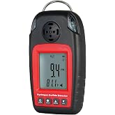 H2S Monitor Digital H2S Monitor Clip On 0~100ppm H2S Gas Detector with Buzzer and Red Indicator Alarm, LCD Backlight Hydrogen Sulfide Detector Display h2s &amp; &deg;C/&deg;F Temperature for Various environments