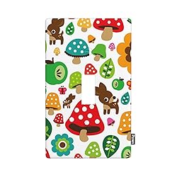 Pznen Mushroom Single Toggle Light Switch Cover