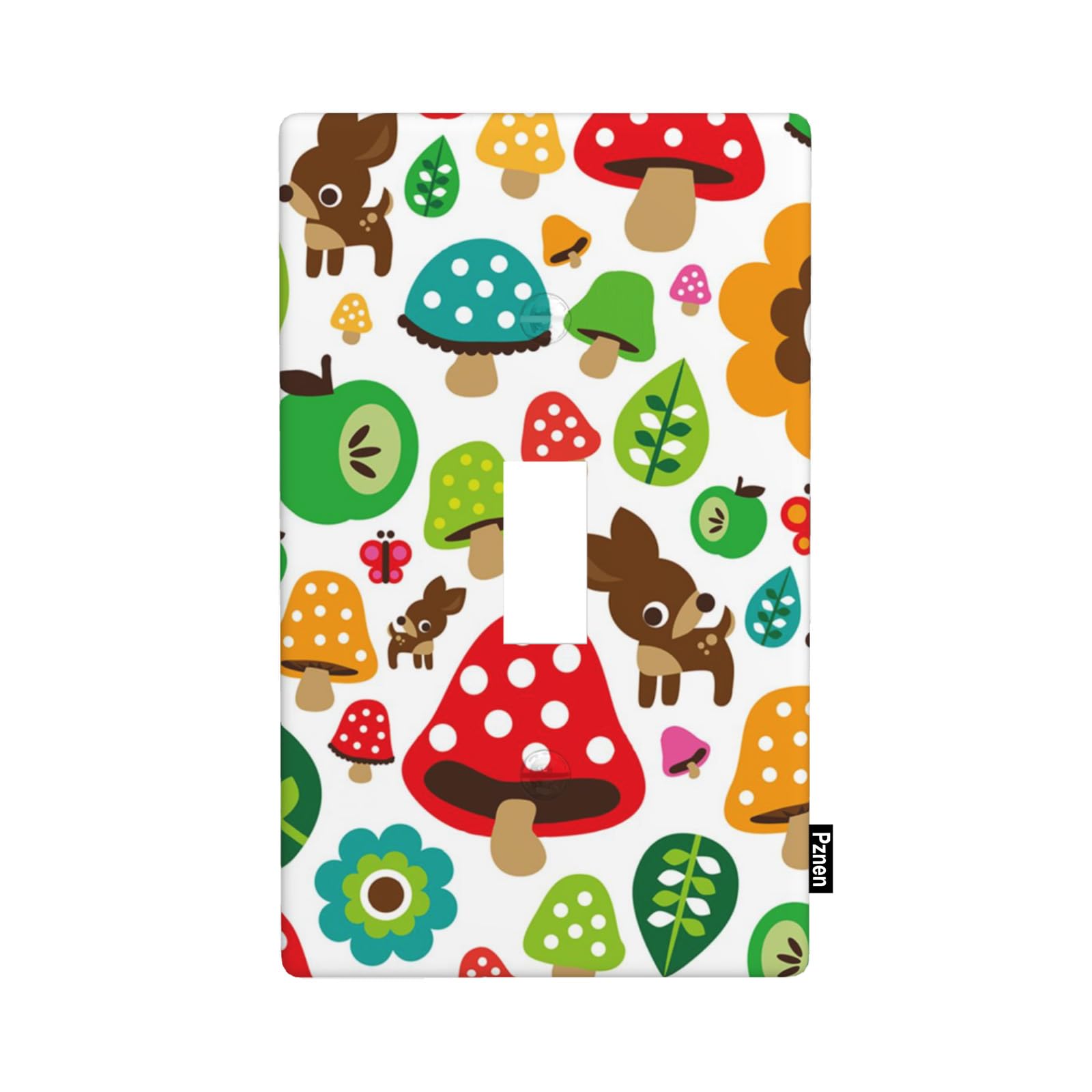 Pznen Mushroom Single Toggle Light Switch Cover