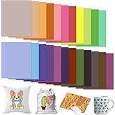 HTVSTD Solid Color Sublimation Ink Transfer Sheets-23 pcs 12'' x 10'' Sublimation Transfer Ink Paper for Tumblers Mugs DIY