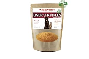 Pure Liver Sprinkles | Buddy Bits Beef Liver Powder for Dog Food Topper | Add to Food Helps Eating and Appetite | Made in Can