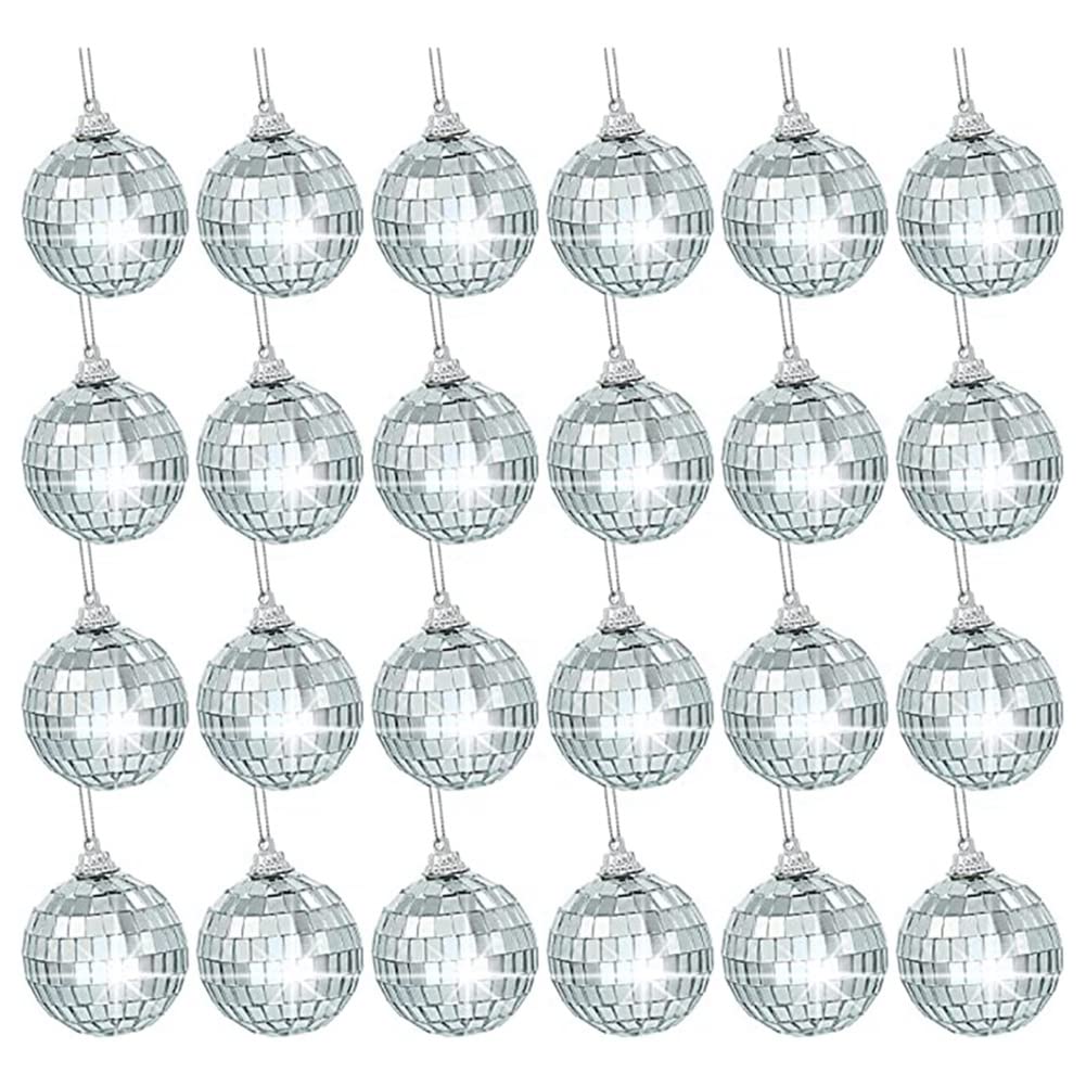 ZDSFSD Disco Ball Ornaments Silver Mirror Balls for Christmas Tree Wedding Decoration