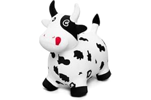 U&C Planet Bouncy Cow Horse for Toddlers 1-3, Bouncy Animals for Toddlers, Animal Hopper Bouncing Toys Gift for 1 2 3 Years Old Outdoor Indoor with Pump