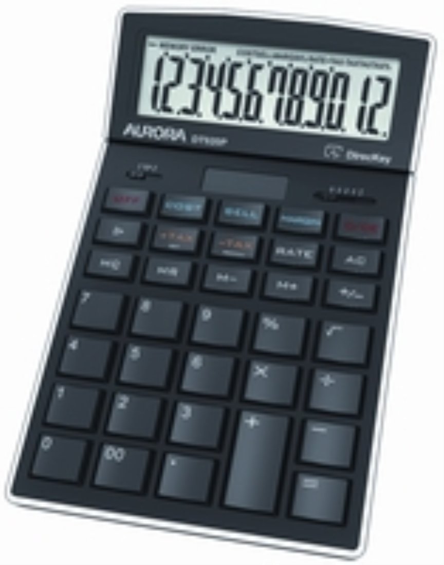 Aurora DT920P Professional/Desk Display Calculator with adjustable display, Black