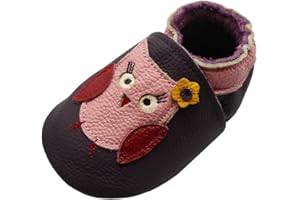 YIHAKIDS Soft Sole Baby Girls Boys Shoes Infant Toddler Leather Moccasins Slippers First Walker Crib Shoes Unisex 0-36 Months