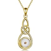 Vadmans Mustard Seed Necklace Sterling Silver Celtic Infinity Pendant Faith Jewelry Religious Gifts for Women Men