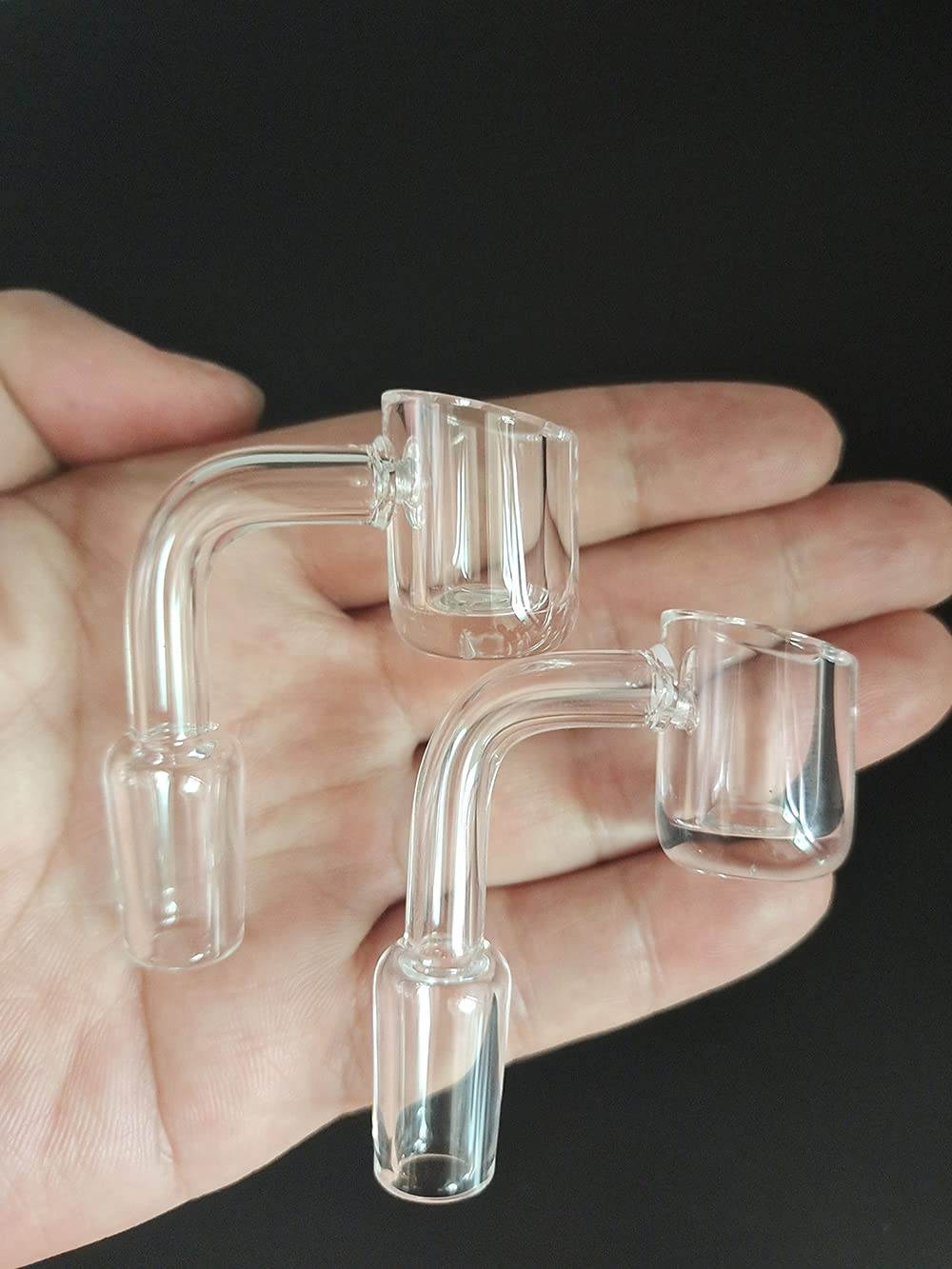 2pcs Handmade Quartz Banger Nail,90 Degree 14mm Male (14mm Male-2)