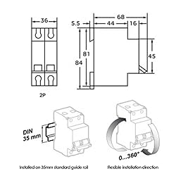 2P 250V Low Voltage DC Miniature Circuit Breaker