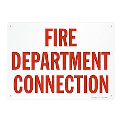 SmartSign "Fire Department Connection" Sign | 10" x